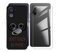 KJYFOANI Case pour OnePlus Nord CE5 (6.77") Coque + 2 Pièces Verre trempé écran Protecteur Noir Souple Housse avec Anneau de Support Antichoc Bumper Étui pour - Don't Touch