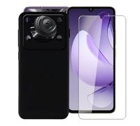 KJYFOANI Case pour Oukitel C60 Pro (6.88") Coque + 2 Pièces Verre trempé écran Protecteur Noir Souple Silicone Protection Case Antichoc Bumper Housse Étui pour Noir