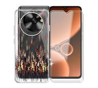 KJYFOANI Coque + 2 Pièces Verre Trempé Protection écran pour Oukitel C59 Pro, Transparente Ultra Mince Souple Silicone TPU Case Antichoc Etui Housse pour Oukitel C59 Pro (6.88") - XV11