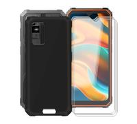 KJYFOANI Coque pour Blackview BV4800 Pro (6.56") Noir Housse et 3 Pièces Verre trempé écran Film Protecteur, Ultra Fine Anti-Rayures Souple Silicone Étui pour Blackview BV4800 Pro - Noir
