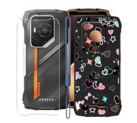 KJYFOANI Coque pour Blackview Oscal Pilot 3 (6.78") Housse Noir et 1 Pièces Verre trempé écran Film Protecteur, Ultra Fine Anti-Rayures Case Souple Silicone TPU Étui -Amour