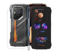 KJYFOANI Coque pour Blackview Oscal Pilot 3 (6.78") Housse Noir et 1 Pièces Verre trempé écran Film Protecteur, Ultra Fine Anti-Rayures Case Souple Silicone TPU Étui -Ne me Touche