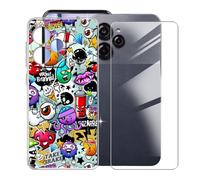 KJYFOANI Coque pour BLU View Speed Ultra (6.67") + 1 Pièce Verre trempé Protecteur écran, Transparente Caes Souple Silicone Bumper Housse - Antichoc Etui pour - XS40
