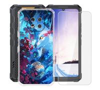 KJYFOANI Coque pour Cubot Kingkong ES 3 (6.75") + 1 Pièce Verre trempé Protecteur écran, Transparente Caes Souple Silicone Bumper Housse - Antichoc Etui pour - Le Loup de l'espace