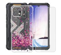 KJYFOANI Coque pour Cubot Kingkong ES 3 (6.75") + 1 Pièce Verre trempé Protecteur écran, Transparente Caes Souple Silicone Bumper Housse - Antichoc Etui pour - Petit Amour