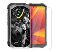 KJYFOANI Coque pour Cubot Kingkong Mini 4 (4.70") + 1 Pièce Verre trempé Protecteur écran, Transparente Caes Souple Silicone Bumper Housse - Antichoc Etui pour - W11