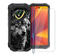 KJYFOANI Coque pour Cubot Kingkong Mini 4 (4.70") Housse Noir et 1 Pièces Verre trempé écran Film Protecteur, Ultra Fine Anti-Rayures Case Souple Silicone TPU Étui -W11