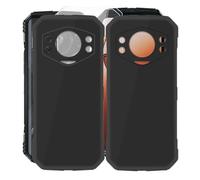 KJYFOANI Coque pour Doogee S118 (6.58") Cover + Verre Trempé, Bumper Case Noir + Noir Silicone TPU Housse Etui et Protection Ecran pour Doogee S118-2 Pack