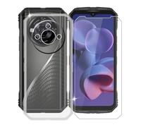 KJYFOANI Coque pour Doogee S118 Pro (6.58") + 1 Pièce Verre trempé Protecteur écran, Transparente Souple Silicone Bumper Housse - Antichoc Etui pour Doogee S118 Pro - Limpide