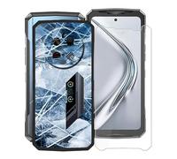 KJYFOANI Coque pour Doogee V40 Pro (6.78") Noir Housse et 1 Pièces Verre trempé écran Film Protecteur, Ultra Fine Anti-Rayures Souple Silicone TPU Étui pour Doogee V40 Pro - XV19