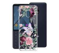 KJYFOANI Coque pour Duoqin F22 Pro, Transparent Silicone Cover Anti-Rayures TPU Case + [Bumper avec Porte-Anneau Papillon], Protection Etui pour Duoqin F22 Pro (3.54") - Rose Flower