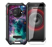 KJYFOANI Coque pour Fossibot F101 (5.45"), avec [1 x Protecteur D'écran en Verre Trempé], Noir Mince Antichoc Souple Silicone Case, pour Fossibot F101 Housse Etui - Miroiter