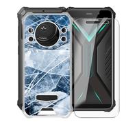 KJYFOANI Coque pour Fossibot F101P, 1 Pièce Verre trempé Protecteur écran, Transparente Mince Cover Souple Silicone Protection Housse Etui pour Fossibot F101P (5.45") - XV19