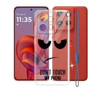 KJYFOANI Coque pour Motorola Edge 60 Neo (6.36") Case Transparent Housse Antichoc Flexible Silicone TPU Cover Ultra Mince Anti-Rayures Étui de Protection -Ne me Touche D