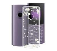 KJYFOANI Coque pour Nokia 110 4G 2023 (1.8"), Transparent Mince Souple Silicone Housse Case, Anti-Rayures Bumper Coque de Telephone, Antichoc Étui pour Nokia 110 4G 2023 - Floraison
