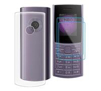 KJYFOANI Coque pour Nokia 110 4G 2023, Transparente Souple TPU Case et [2 Pièces] Verre Trempé écran Protecteur, Antichoc Silicone Housse Etui pour Nokia 110 4G 2023 (1.8") - Limpide