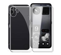 KJYFOANI Coque pour Nothing CMF Phone 1, 2 Pièces Verre trempé Protecteur écran, Transparente Mince Cover Souple Silicone Protection Housse Etui pour Nothing CMF Phone 1 (6.67") - Limpide