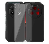 KJYFOANI Coque pour Oukitel WP55 S (6.60"), Noir Étui de Protection avec 2 Pièces Verre trempé écran Film Protecteur, Souple Silicone Antichoc Housse pour Oukitel WP55 S- [2 Pièces]