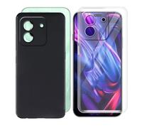 KJYFOANI Coque pour Wiko X70 (6.70"), Noir + Transparent Ultra Mince Souple Silicone TPU Protection Case, Antichoc Anti-Rayures Housse Etui pour Wiko X70-2 Pack