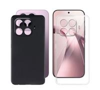 KJYFOANI Coque pour Xiaomi 17T (6.59"), Noir + Transparent Ultra Mince Souple Silicone TPU Protection Case, Antichoc Anti- Rayures Housse Etui pour Xiaomi 17T - 2 Pack
