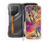 KJYFOANI Coque + Verre Trempé pour Blackview Oscal Pilot 3 (6.78") Housse Transparent Silicone Souple Case TPU Protection Ultra Mince Antichoc Étui + Protection écran -Reflets d'automne