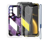 KJYFOANI Coque + Verre Trempé pour Blackview Oscal Pilot 5 (6.67") Housse Transparent Silicone Souple Case TPU Protection Ultra Mince Antichoc Étui + Protection écran - Romantique XV16