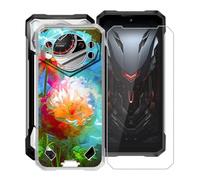 KJYFOANI Coque + Verre trempé Protection écran pour Doogee S200 Plus, Transparente Silicone TPU Protection Housse, Mince Souple Antichoc Case pour Doogee S200 Plus (6.72") - XV41