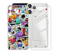 KJYFOANI Hülle für Nothing Phone 3a Lite (6.77"),1 Stück Gehärtetem Glas Schutzfolie, Transparent Weiche Silikon TPU Schutzhülle Kratzfest Handyhülle für - XS40