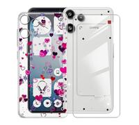 KJYFOANI Hülle für Nothing Phone 3a Lite (6.77"),1 Stück Gehärtetem Glas Schutzfolie, Transparent Weiche Silikon TPU Schutzhülle Kratzfest Handyhülle für - XT105