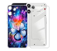 KJYFOANI Hülle für Nothing Phone 3a Lite (6.77"),1 Stück Gehärtetem Glas Schutzfolie, Transparent Weiche Silikon TPU Schutzhülle Kratzfest Handyhülle für - Freiheit 1