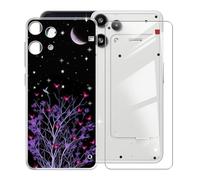 KJYFOANI Hülle für Nothing Phone 3a Lite (6.77"),1 Stück Gehärtetem Glas Schutzfolie, Transparent Weiche Silikon TPU Schutzhülle Kratzfest Handyhülle für - XT36