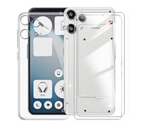 KJYFOANI Hülle für Nothing Phone 3a Lite (6.77"),2 Stück Gehärtetem Glas Schutzfolie, Transparent Weiche Silikon TPU Schutzhülle Kratzfest Handyhülle für - Glasklar