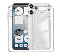 KJYFOANI Hülle für Nothing Phone 3a Lite (6.77") Handyhülle+1 Stück Schutzglas Gehärteter Film,Transparent Weiche Silikon Schutzhülle mit Handy-Ringhalter Hülle - Transparent