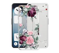 KJYFOANI Hülle für Nothing Phone 3a Lite (6.77"), Transparente Weiche Silikon TPU Bumper Cover, Ultradünne Schutzhülle FallSchutz Stoßfeste Handyhülle für - Rosen