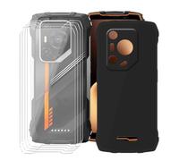 KJYFOANI pour Blackview Oscal Pilot 3 (6.78") Noir Coque et 4 Pièces Verre trempé écran Film Protecteur, Ultra Fine Anti-Rayures Souple Housse Silicone TPU Étui - Noir