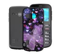KJYFOANI pour Doro 1880 4G Coque, Noir Souple Silicone Ultra Mince TPU Cover Protection Case, Antichoc Anti-Rayures Bumper Housse Etui pour Doro 1880 4G (2.40") - XV16