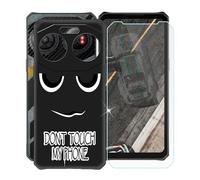 KJYFOANI pour IIIF150 Air3 Coque + 1 Pièces Verre trempé écran Protecteur, Noir Souple Silicone Protection Case, Antichoc Bumper Housse Étui pour IIIF150 Air3 (6.60") - DU06