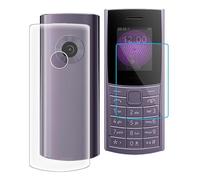 KJYFOANI pour Nokia 110 4G 2023 Coque + Verre Trempé écran Protecteur, Transparent Silicone Housse Case, Antichoc Bumper de Protection Etui pour Nokia 110 4G 2023 (1.8") - Limpide