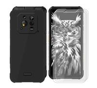 KJYFOANI pour Ulefone RugOne Xever 7 Pro (6.67") Noir Coque et 3 Pièces Verre trempé écran Film Protecteur, Ultra Fine Anti-Rayures Souple Housse Silicone TPU Étui - Noir