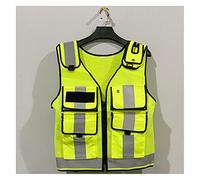 KJYR Gilet réfléchissant Haute Visibilité Vest de sécurité Veste réfléchissant Poche multifonctionnelle Poche Respirante Treillis réfléchissant Gilet réfléchissant Course de Nuit