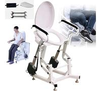 KJZQXYX Lève-vitre électrique pour WC avec siège divisé à 180° et design à double accoudoir, machine de transfert de levage du patient - fonction de chauffage