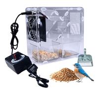 KJZQXYX Machine électrique de nettoyage de graines d'oiseaux, avec vitesse réglable et 2 granulés indépendants, pour grains, graines de melon