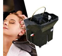 KJZQXYX Machine Spa japonaise intelligente pour le coiffeur thérapeutique, lavabo mobile portable pour salon, avec réservoir d'eau intégré de 60 litres (noir)