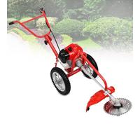 KJZQXYX Mangeur de mauvaises herbes électrique, machine de désherbage à gaz, tondeuse à gazon à poussée pour usage domestique, débroussailleuse, pour jardin, pelouse, cour