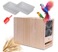 KJZQXYX Nettoyeur de Graines pour Oiseaux - Souffleuse électrique à Céréales avec Double tiroir, fendeuse à bûches pour coquilles d'alimentation, vitesse réglable par mil, riz