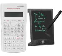 KK-82MS-B/KK-82MS-D Calculatrice scientifique portable pour ingénierie avec clavier inscriptible et facile à régler de 4,4 pouces, calculatrice de bloc-notes professionnelle portable pour bureau