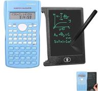 KK-82MS-B/KK-82MS-D Calculatrice scientifique portable pour ingénierie avec clavier inscriptible et facile à utiliser, 4,4 pouces, calculatrice portable pour bureau, école, couleur : bleu