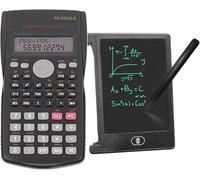 KK-82MS-B/KK-82MS-D Calculatrice scientifique portative pour ingénierie avec clavier inscriptible facile à régler 4,4 pouces LCD, calculatrice portable portable pour bureau, école (Noir)