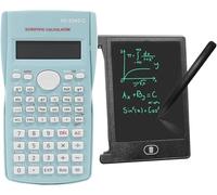 KK-82MS-B/KK-82MS-D Calculatrice scientifique portative pour ingénierie avec clavier inscriptible facile à régler 4,4 pouces, calculatrice portable portable pour bureau, école, vert