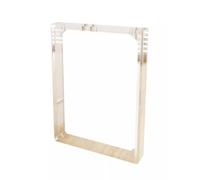 KK-GGL Dexule Lot de 2 pieds de meubles en acrylique transparent, capacité de charge de 150 kg, pieds pour table de salle à manger, table basse, bureau, 50 x 72 cm